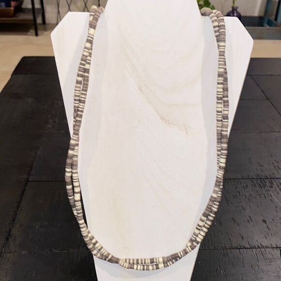 Disc Long Double Layer Boho Western Coconut Shell Necklace - Picture 5 of 11